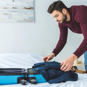 montar mala de viagem masculina