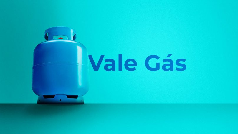 Botijão de gás azul