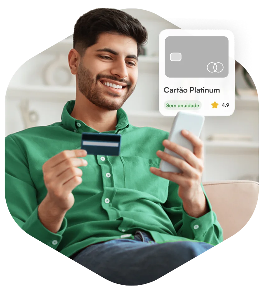 Mulher olhando para os benefícios do Foregon Premium no celular