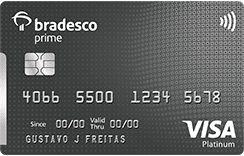 Cartão de Crédito Bradesco Prime Visa Platinum