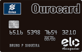 Cartão de Crédito Ourocard Estilo Elo Nanquim