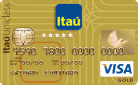 Cartão de Crédito Itaú Uniclass Visa Gold