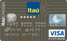 Cartão de Crédito Itaú Uniclass Platinum Visa