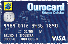 Cartão de Crédito Ourocard Bônus Celular Visa International