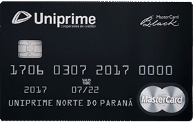 Cartão de Crédito Uniprime Black Mastercard