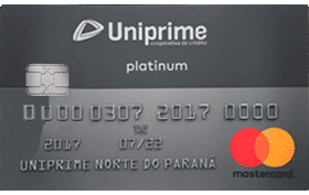 Cartão de Crédito Uniprime Platinum Mastercard